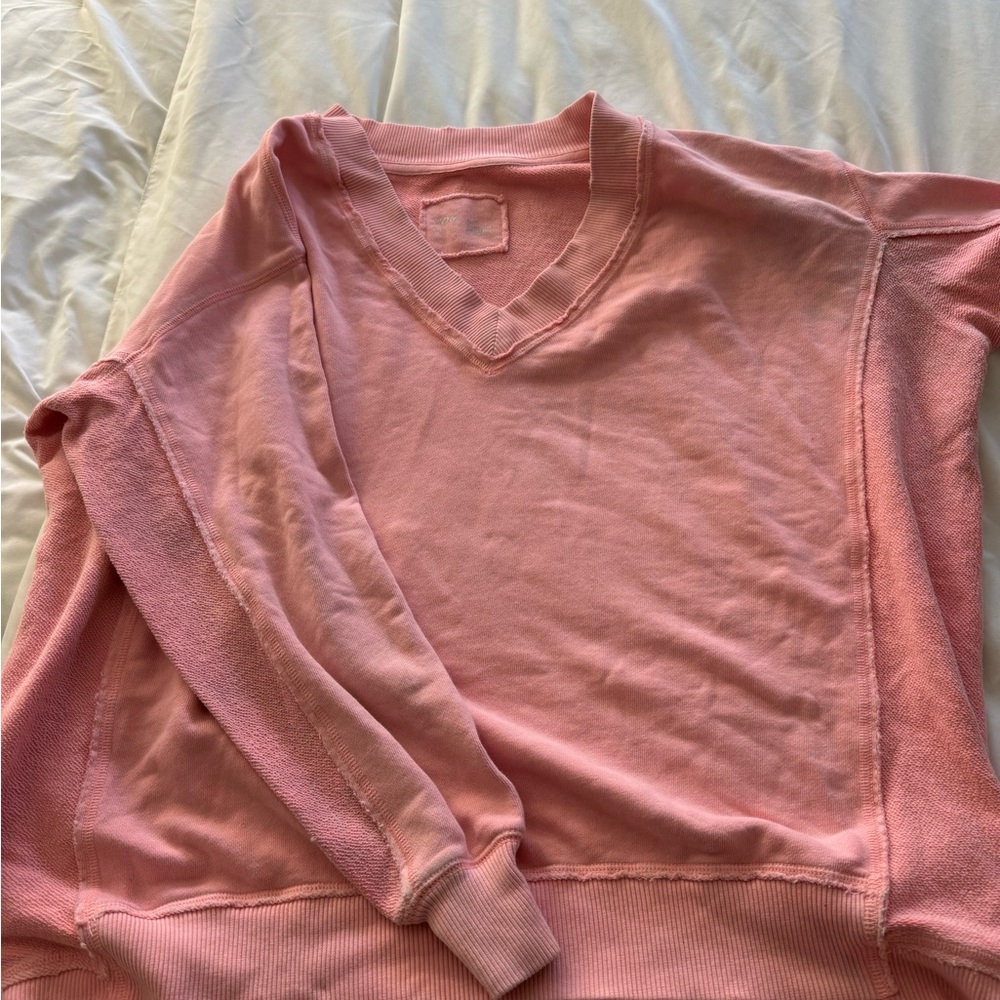 Aerie Pink Off-the-Shoulder Sweater